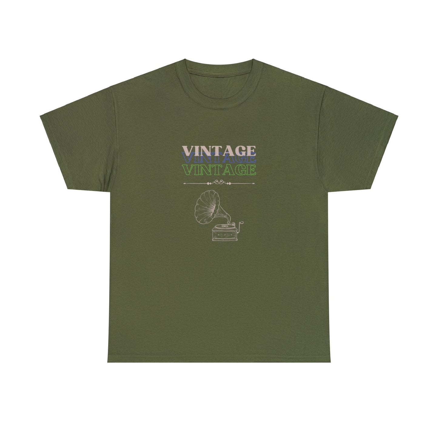 Vintage Phonograph - Unisex Heavy Cotton Tee ~ 100% Cotton (Sizes: S-3XL) ~ Sharon Dawn Collection (Sale Price: $51.99 CAD)