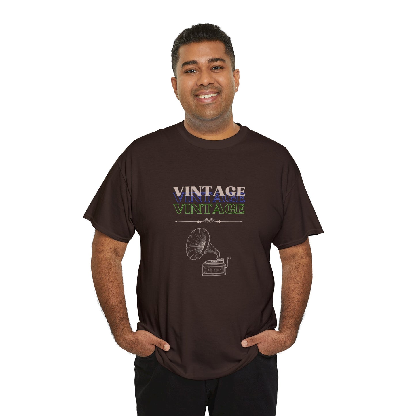 Vintage Phonograph - Unisex Heavy Cotton Tee ~ 100% Cotton (Sizes: S-3XL) ~ Sharon Dawn Collection (Sale Price: $51.99 CAD)