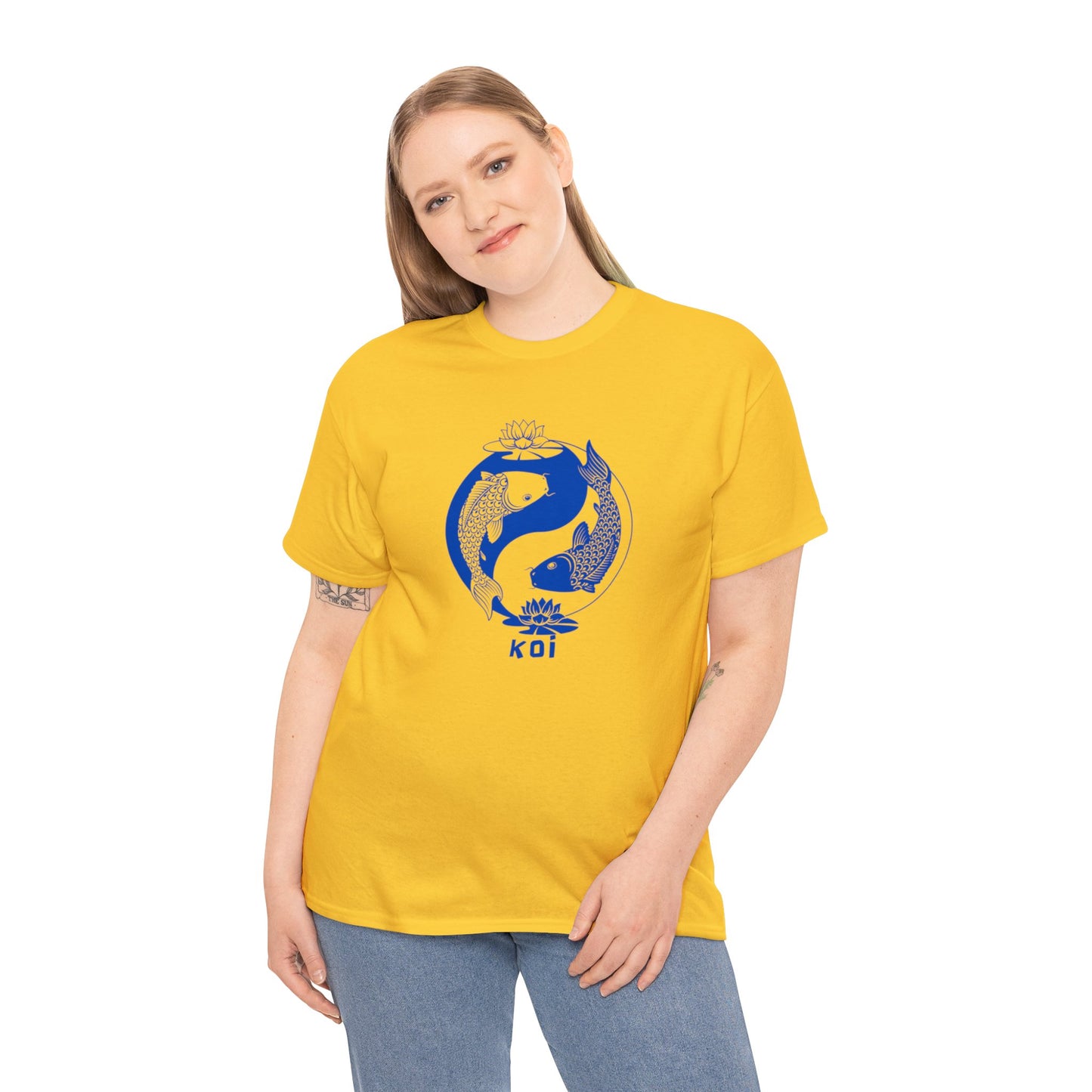 Koi - Unisex Heavy Cotton Tee - 100% Cotton - Oeko-Tex certified (Size: S-3XL) ~ Sharon Dawn Collection (Sale Price: $47.60 CAD)