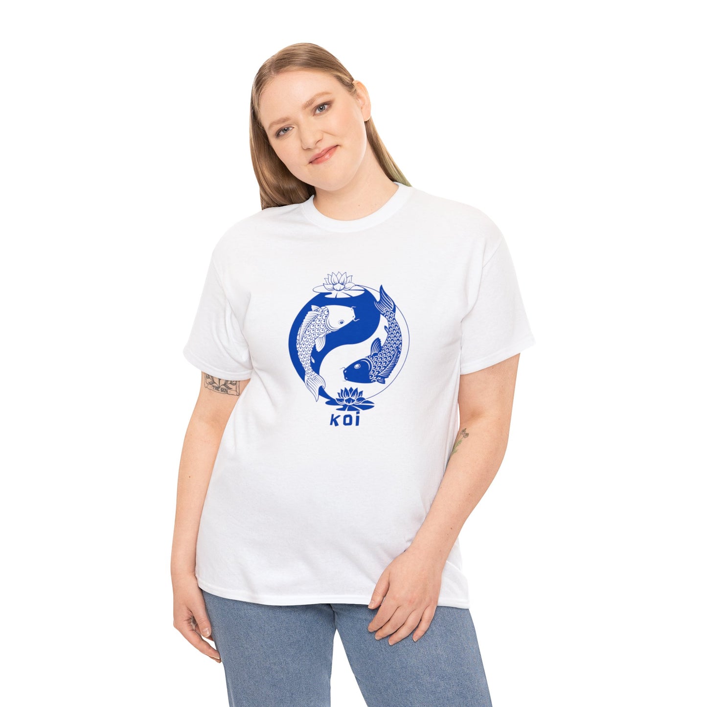 Koi - Unisex Heavy Cotton Tee - 100% Cotton - Oeko-Tex certified (Size: S-3XL) ~ Sharon Dawn Collection (Sale Price: $47.60 CAD)