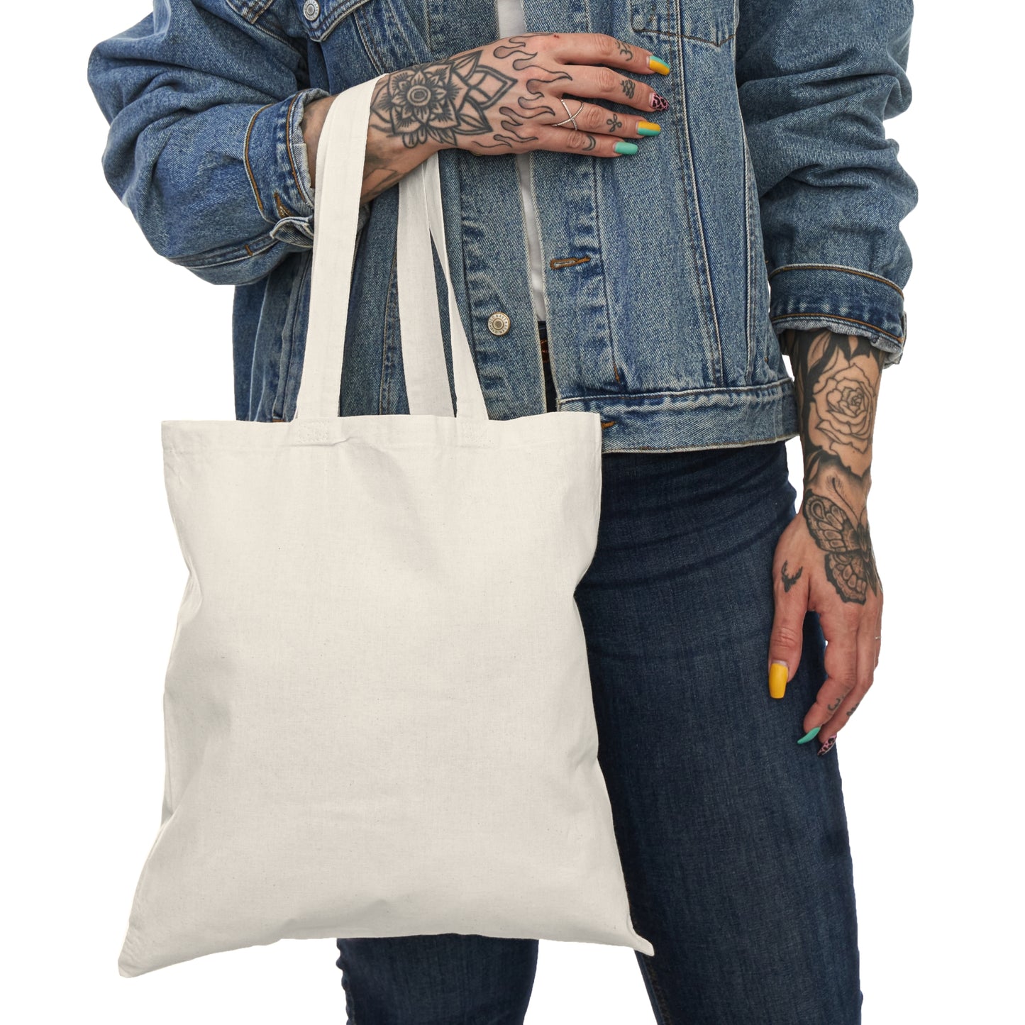 Flower Garden - Natural Tote Bag ~ Sharon Dawn Collection