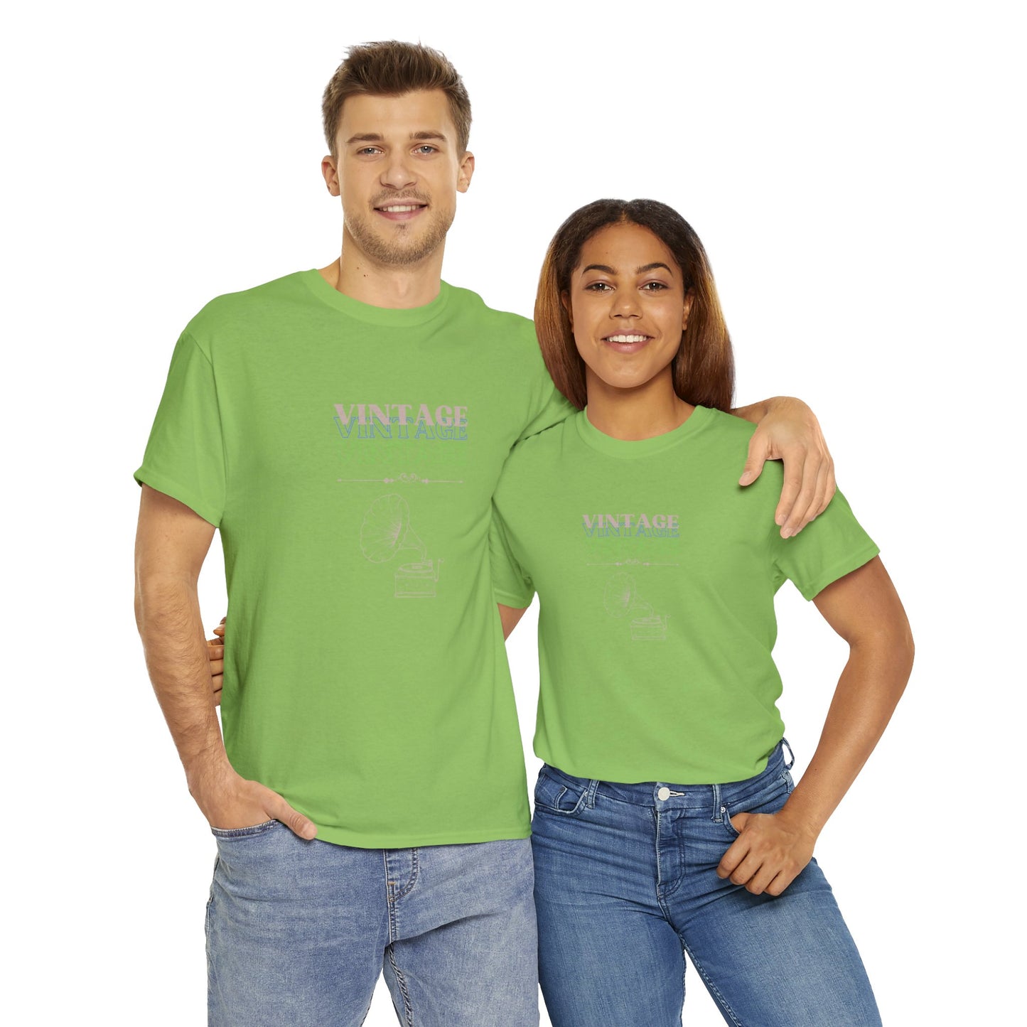 Vintage Phonograph - Unisex Heavy Cotton Tee ~ 100% Cotton (Sizes: S-3XL) ~ Sharon Dawn Collection (Sale Price: $51.99 CAD)