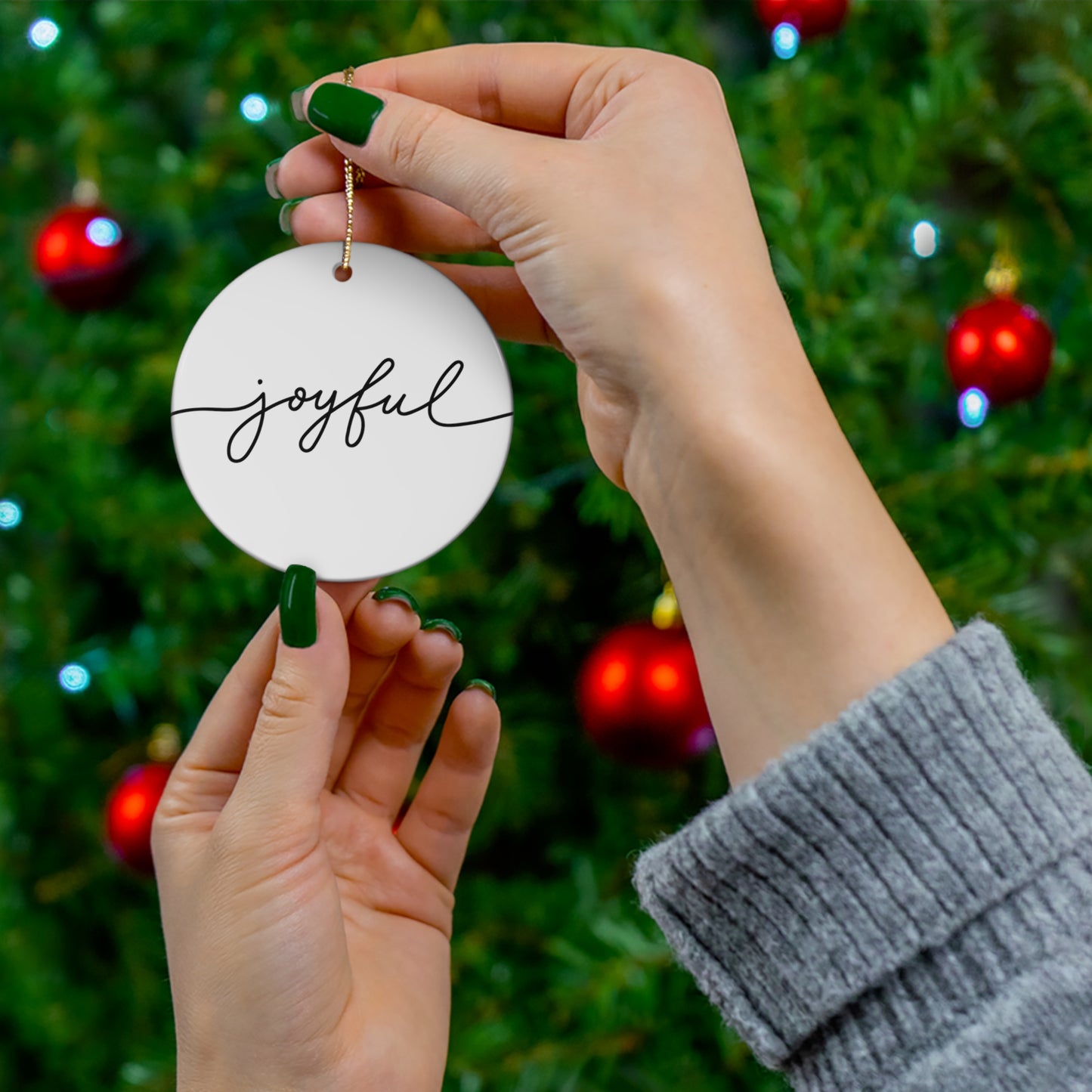 Joyful - Ceramic Ornament ~ Sharon Dawn Collection (Sale Price: $29.99 CAD)