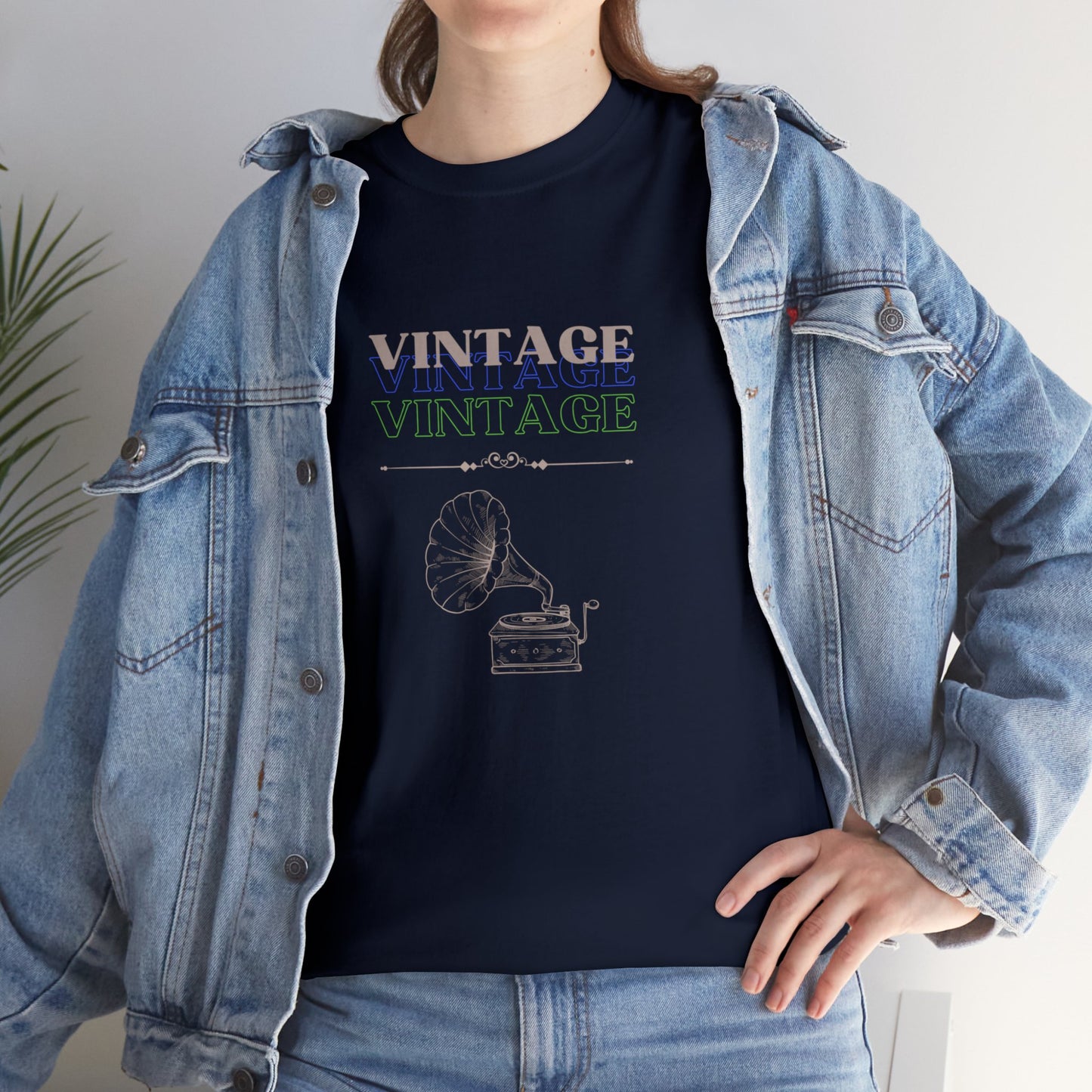 Vintage Phonograph - Unisex Heavy Cotton Tee ~ 100% Cotton (Sizes: S-3XL) ~ Sharon Dawn Collection (Sale Price: $51.99 CAD)