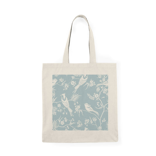 Blue Bird Wallpaper - Natural Tote Bag ~ Sharon Dawn Collection