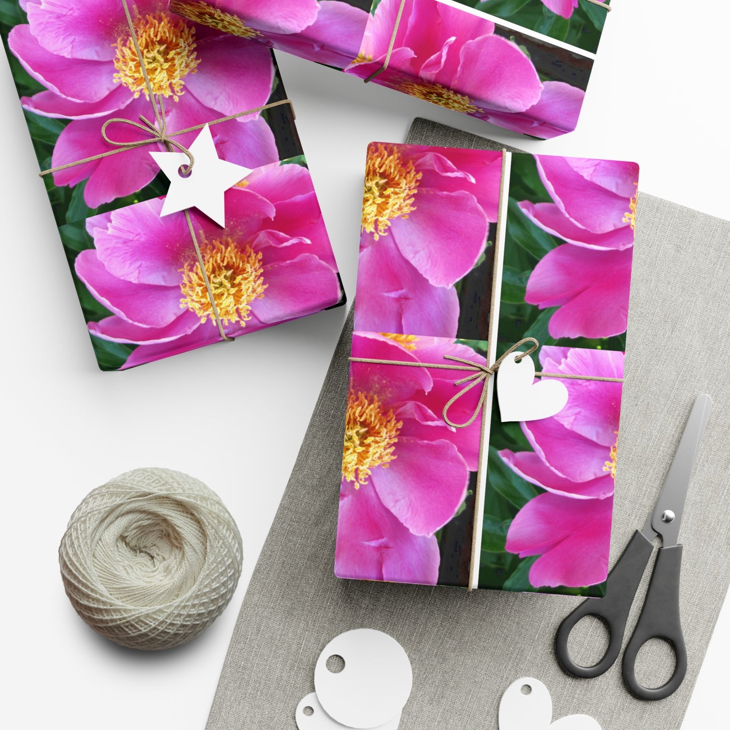Pink Flowers - Gift Wrap Papers ~ Sharon Dawn Collection