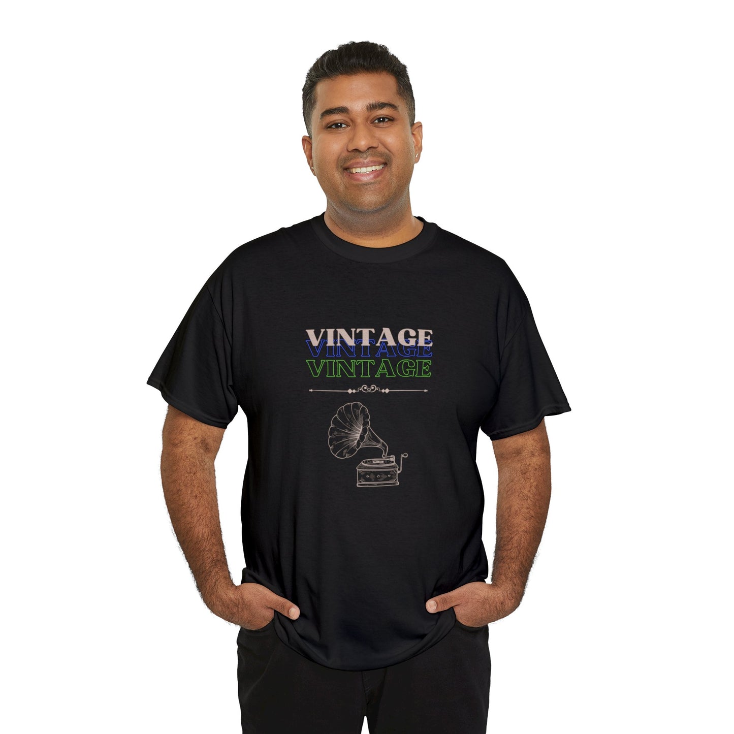 Vintage Phonograph - Unisex Heavy Cotton Tee ~ 100% Cotton (Sizes: S-3XL) ~ Sharon Dawn Collection (Sale Price: $51.99 CAD)