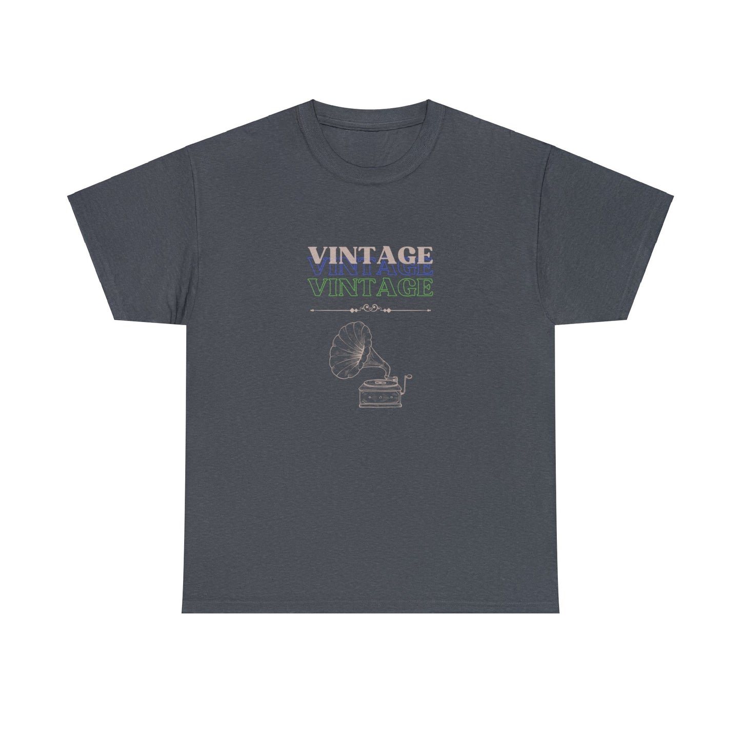 Vintage Phonograph - Unisex Heavy Cotton Tee ~ 100% Cotton (Sizes: S-3XL) ~ Sharon Dawn Collection (Sale Price: $51.99 CAD)