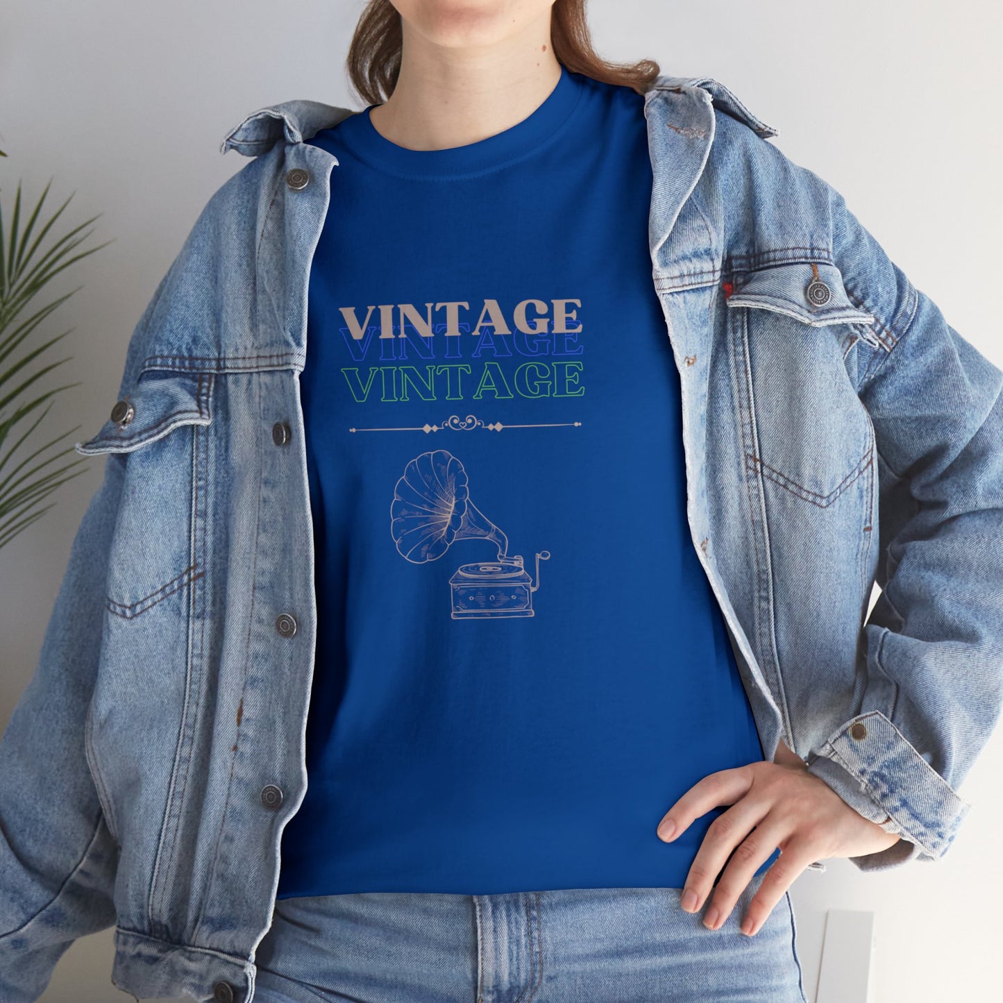 Vintage Phonograph - Unisex Heavy Cotton Tee ~ 100% Cotton (Sizes: S-3XL) ~ Sharon Dawn Collection (Sale Price: $51.99 CAD)