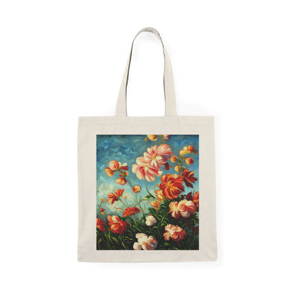 Flower Garden - Natural Tote Bag ~ Sharon Dawn Collection
