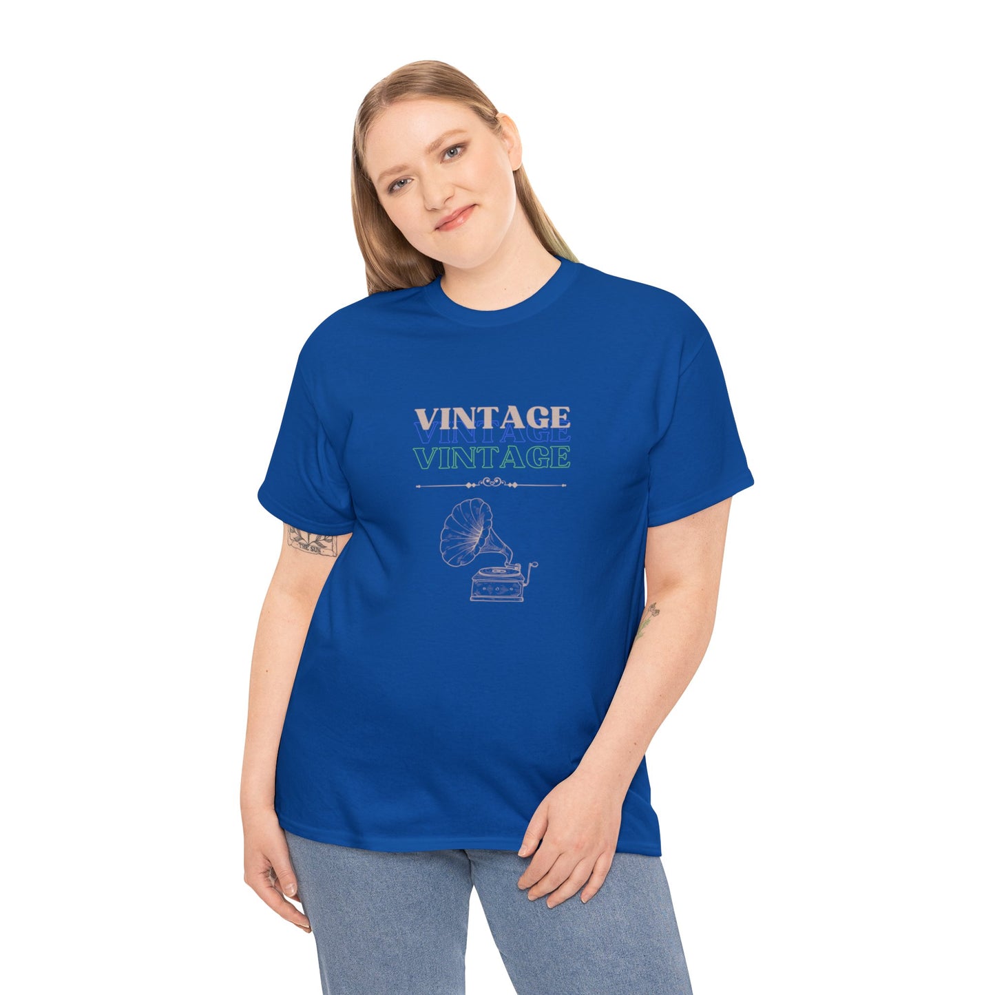Vintage Phonograph - Unisex Heavy Cotton Tee ~ 100% Cotton (Sizes: S-3XL) ~ Sharon Dawn Collection (Sale Price: $51.99 CAD)