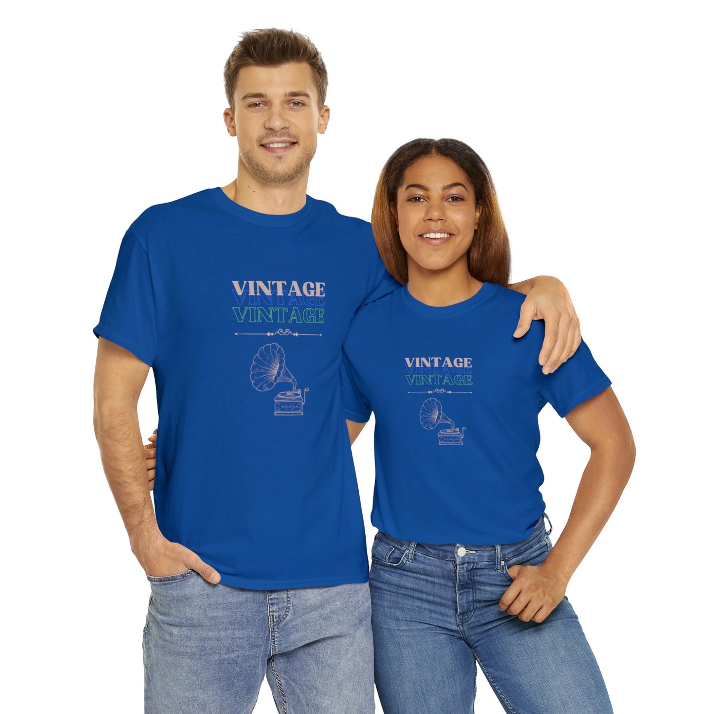 Vintage Phonograph - Unisex Heavy Cotton Tee ~ 100% Cotton (Sizes: S-3XL) ~ Sharon Dawn Collection (Sale Price: $51.99 CAD)