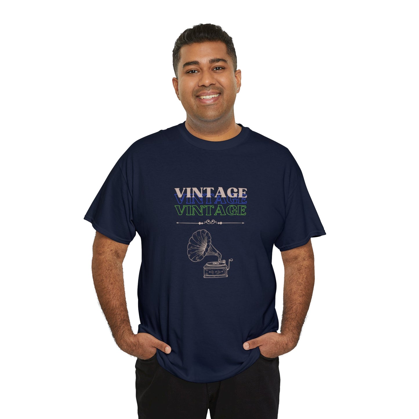 Vintage Phonograph - Unisex Heavy Cotton Tee ~ 100% Cotton (Sizes: S-3XL) ~ Sharon Dawn Collection (Sale Price: $51.99 CAD)