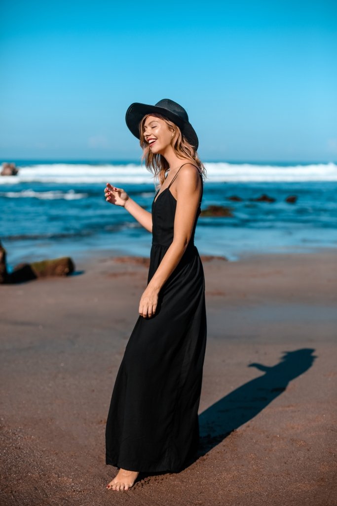 Evalina Dress | Black ~ Made in Bali/Designed in Victoria, BC