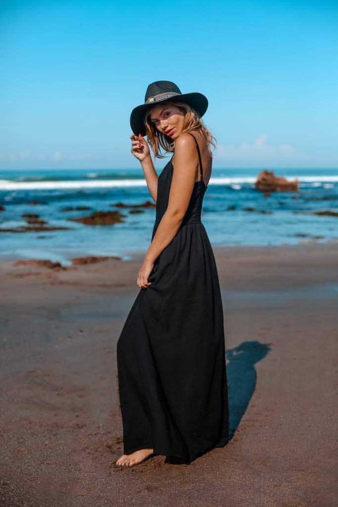 Evalina Dress | Black ~ Made in Bali/Designed in Victoria, BC