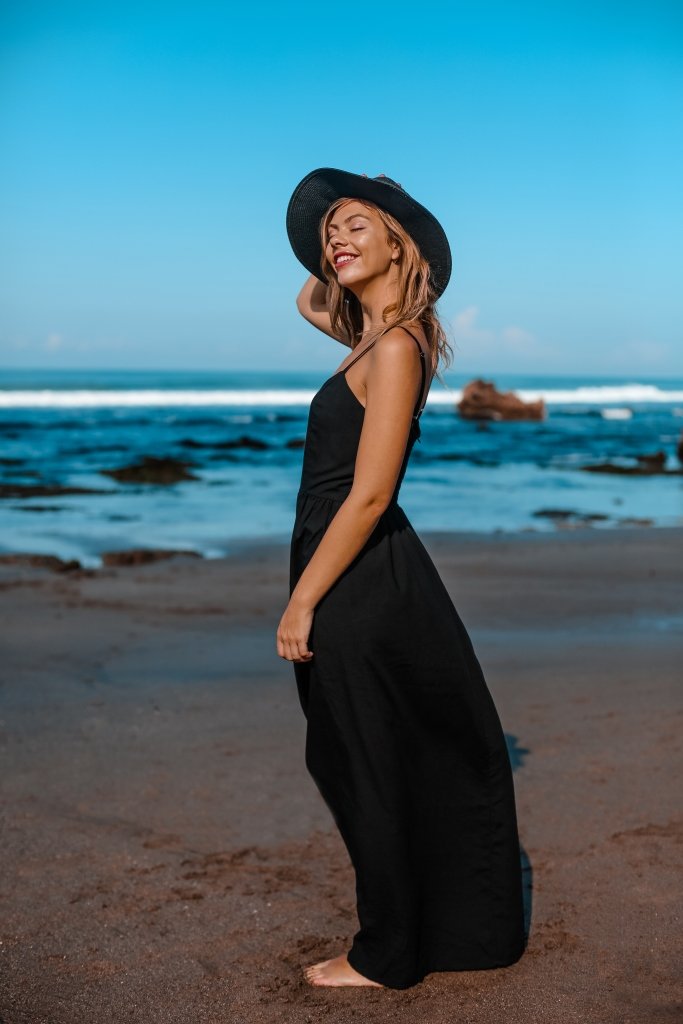 Evalina Dress | Black ~ Made in Bali/Designed in Victoria, BC