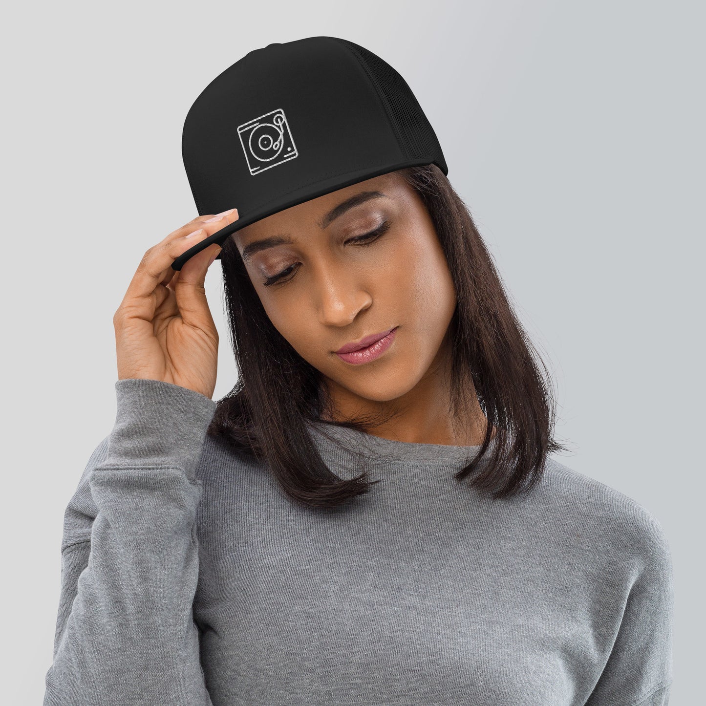 Turntable - Black - Trucker Cap ~ Sharon Dawn Collection