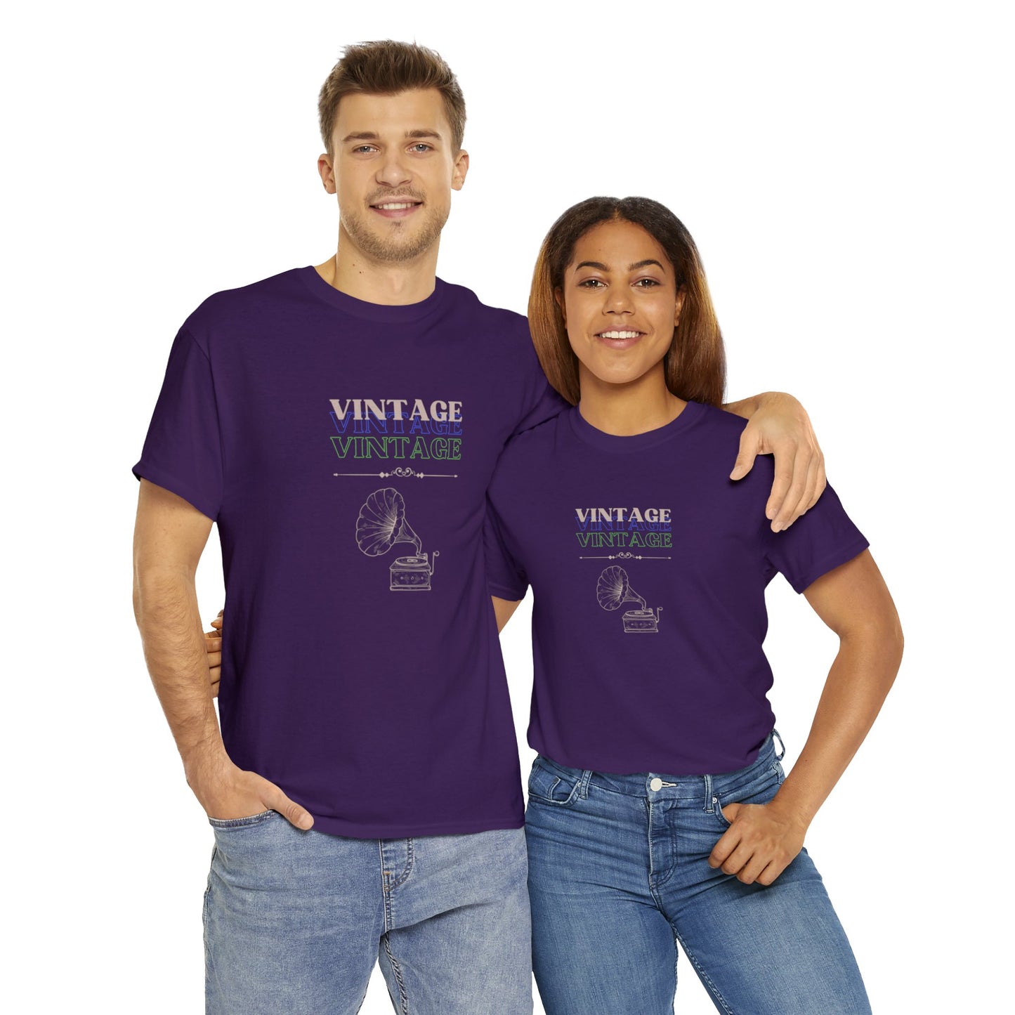 Vintage Phonograph - Unisex Heavy Cotton Tee ~ 100% Cotton (Sizes: S-3XL) ~ Sharon Dawn Collection (Sale Price: $51.99 CAD)