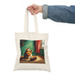 Cat playing a guitar - Natural Tote Bag ~ Sharon Dawn Collection