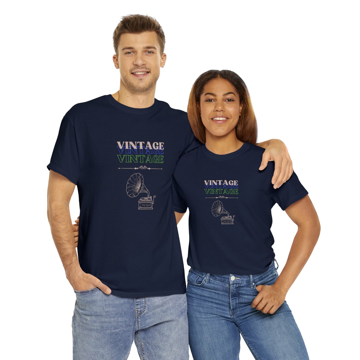 Vintage Phonograph - Unisex Heavy Cotton Tee ~ 100% Cotton (Sizes: S-3XL) ~ Sharon Dawn Collection (Sale Price: $51.99 CAD)