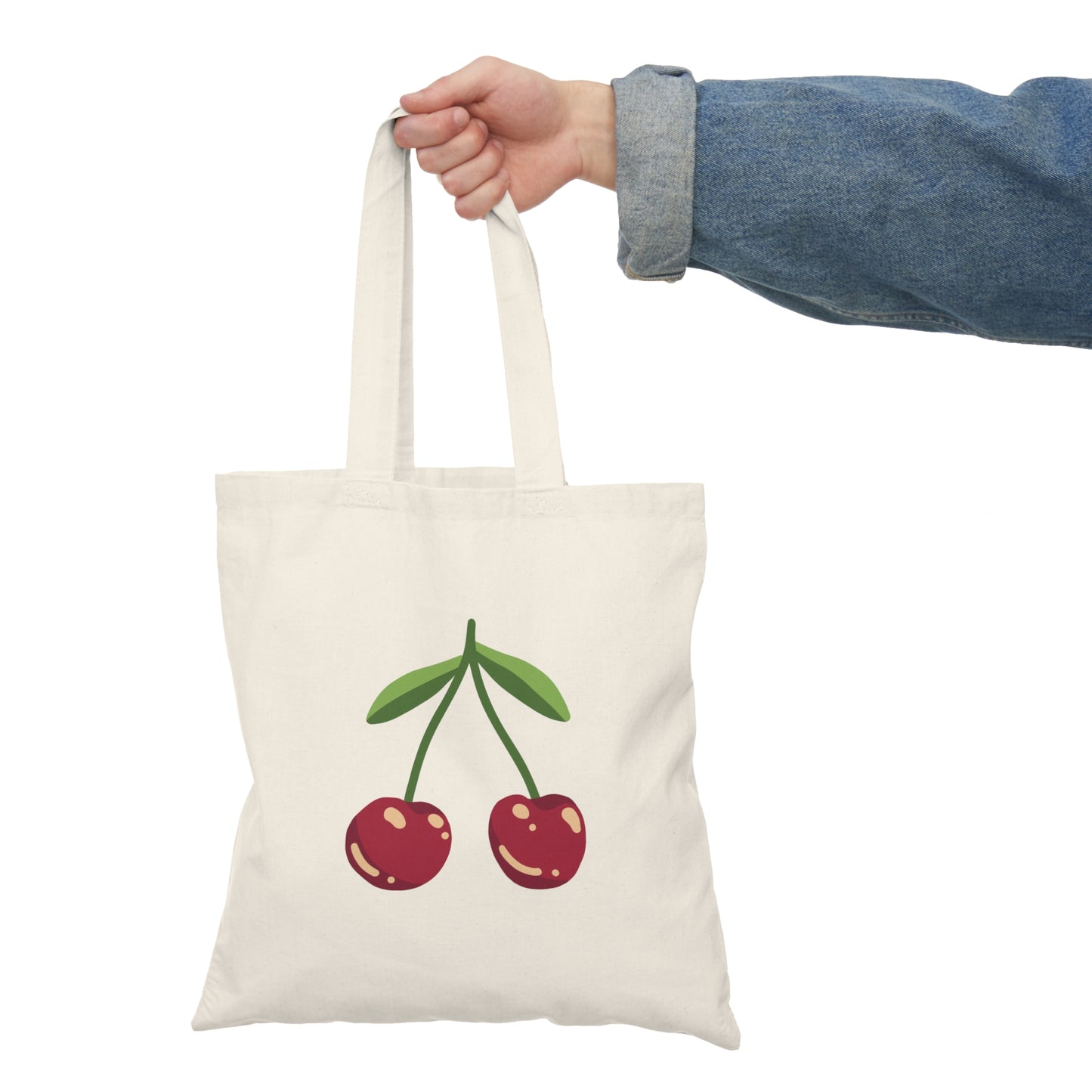 Cherries - Natural Tote Bag ~ Sharon Dawn Collection