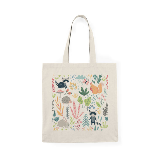 Woodland Animals - Natural Tote Bag ~ Sharon Dawn Collection