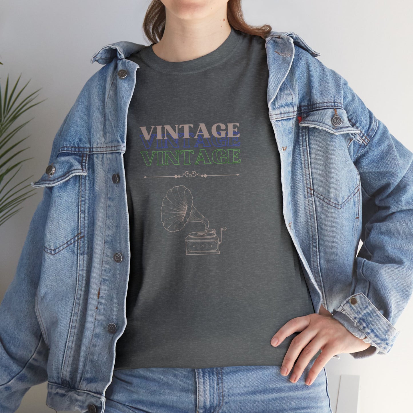 Vintage Phonograph - Unisex Heavy Cotton Tee ~ 100% Cotton (Sizes: S-3XL) ~ Sharon Dawn Collection (Sale Price: $51.99 CAD)