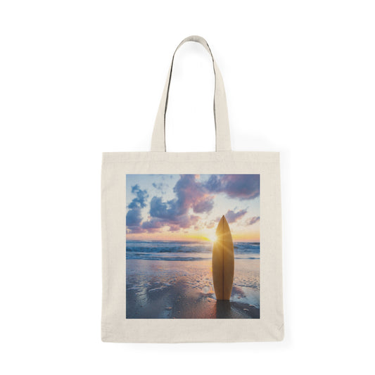 Surfboard Sunset - Natural Tote Bag ~ Sharon Dawn Collection