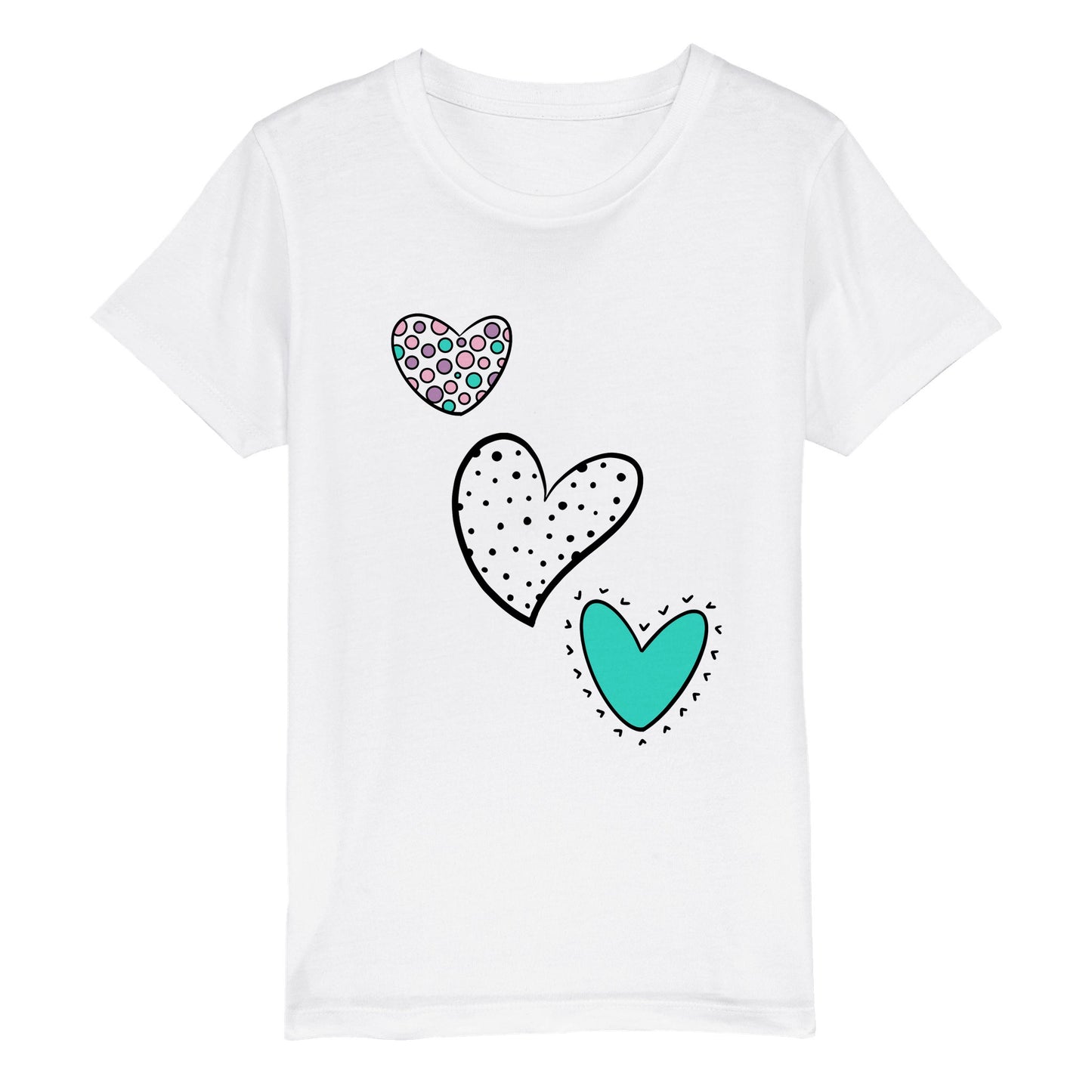 Hearts - Organic Kids Crewneck T-shirt ~ Sharon Dawn Collection