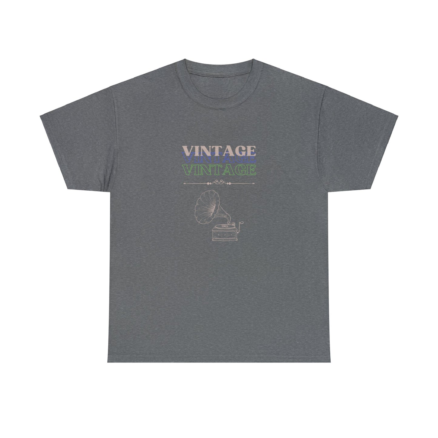 Vintage Phonograph - Unisex Heavy Cotton Tee ~ 100% Cotton (Sizes: S-3XL) ~ Sharon Dawn Collection (Sale Price: $51.99 CAD)