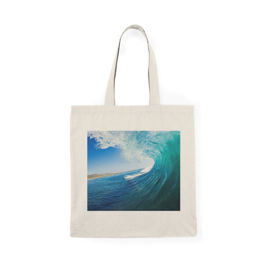 Surf Wave - Natural Tote Bag ~ Sharon Dawn Collection