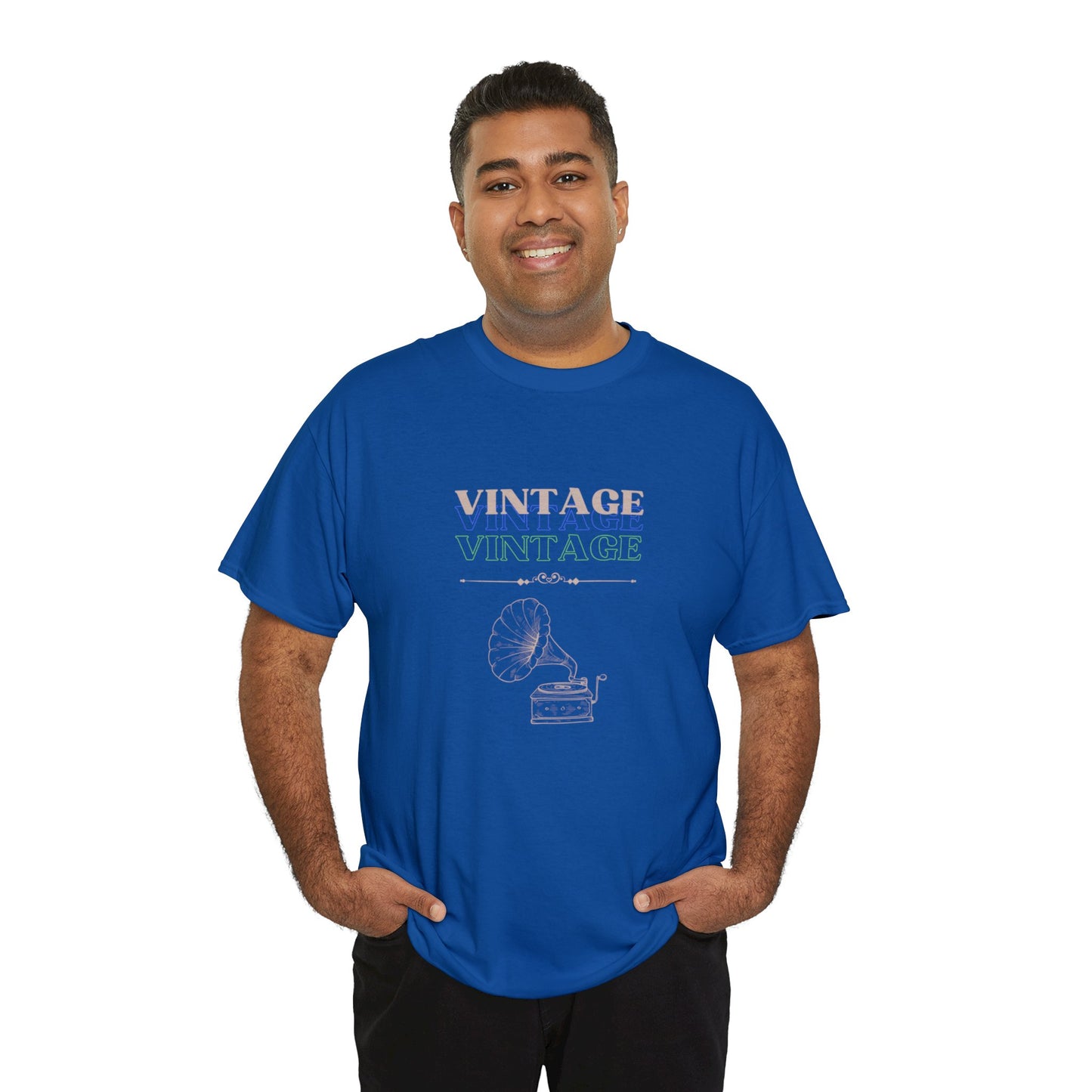 Vintage Phonograph - Unisex Heavy Cotton Tee ~ 100% Cotton (Sizes: S-3XL) ~ Sharon Dawn Collection (Sale Price: $51.99 CAD)
