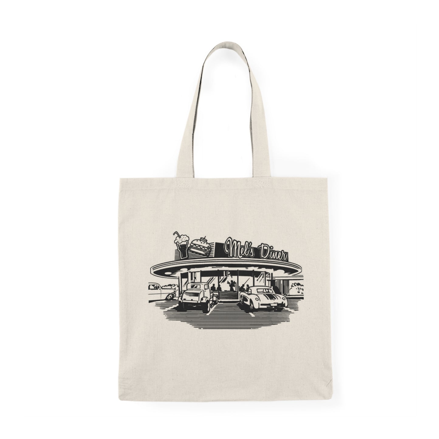 Mel's Diner - Natural Tote Bag ~ Sharon Dawn Collection