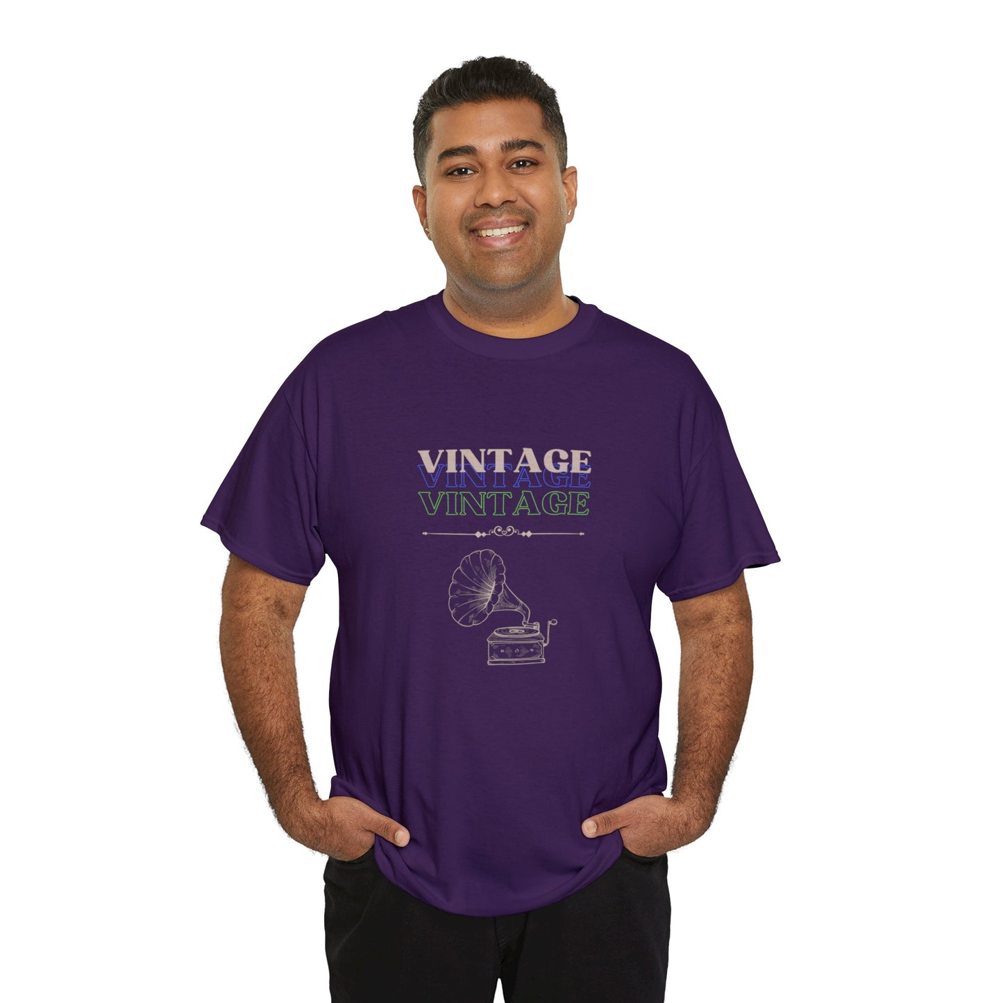 Vintage Phonograph - Unisex Heavy Cotton Tee ~ 100% Cotton (Sizes: S-3XL) ~ Sharon Dawn Collection (Sale Price: $51.99 CAD)