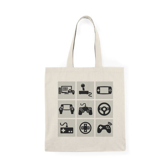 Video Games - Natural Tote Bag ~ Sharon Dawn Collection