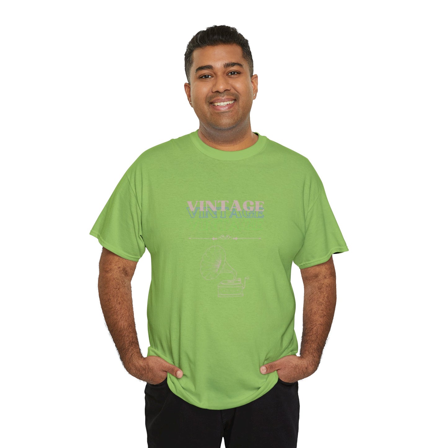 Vintage Phonograph - Unisex Heavy Cotton Tee ~ 100% Cotton (Sizes: S-3XL) ~ Sharon Dawn Collection (Sale Price: $51.99 CAD)