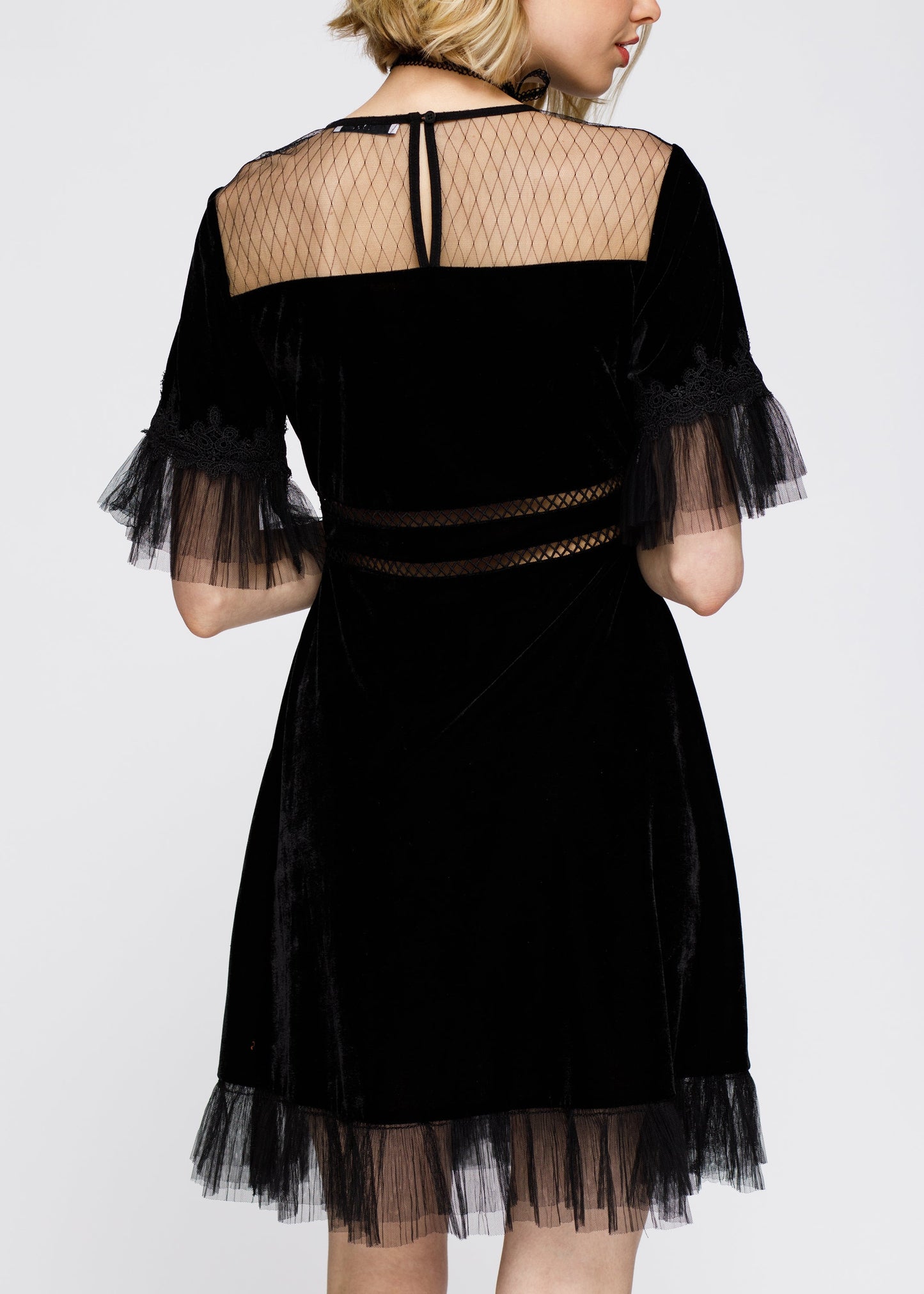 Women's Black Velvet Dress