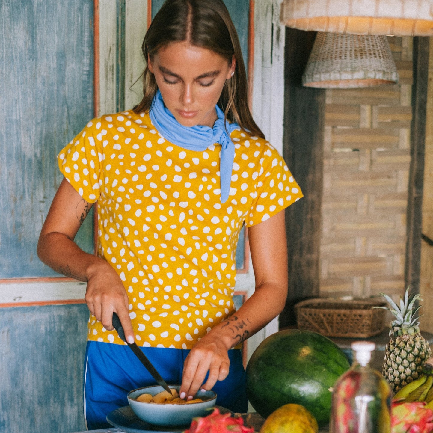 ARNOLDI Organic Cotton Shirt, in Golden Saffron ~ Made in Bali (Sizes: S - L) (Sale price: $124.10 CAD)