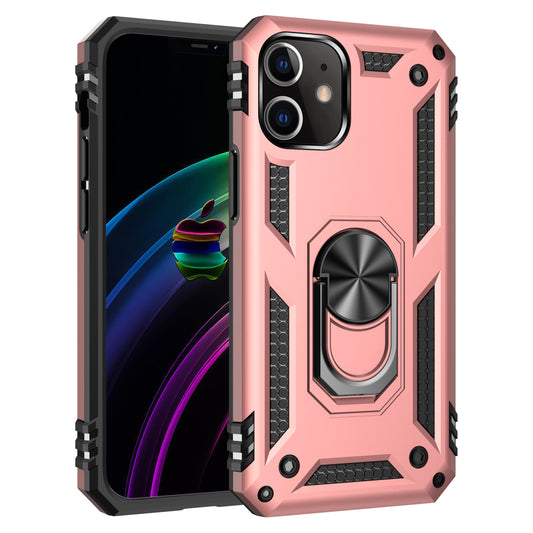 Tech Armor Ring Stand Grip Case with Metal Plate for iPhone 12 Mini