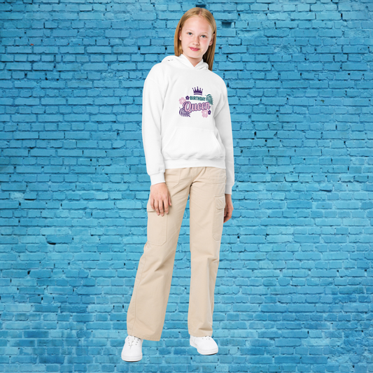 Birthday Queen - Youth heavy blend hoodie - Sharon Dawn Collection
