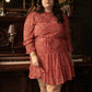 Noemie Dress Tiered Print High Neckline (Sizes: XS - 3X) (Sale Price: $68.84 CAD)