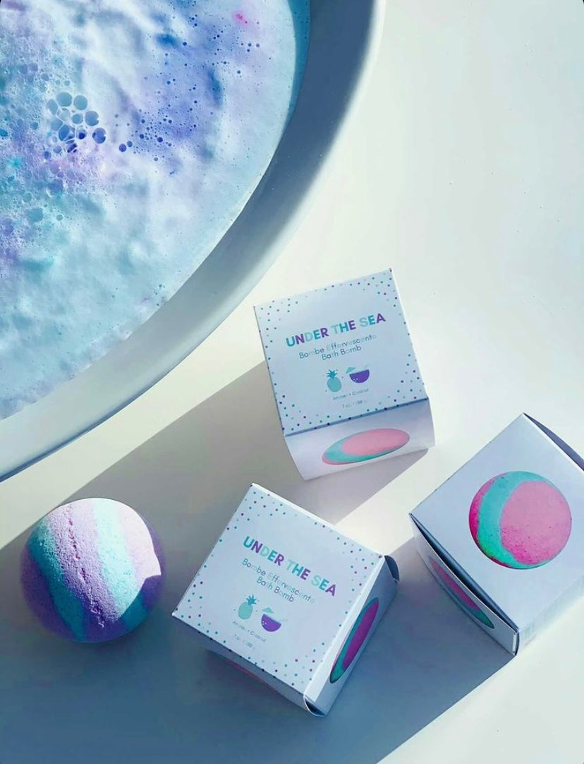 Under The Sea (Pineapple Coconut) - Bath Bomb - Premium Ingredients ~ Made in Canada