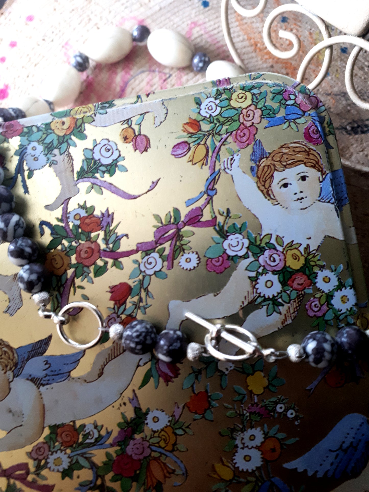 Ivory Replica Bead Necklace ~ Sharon Dawn Collection