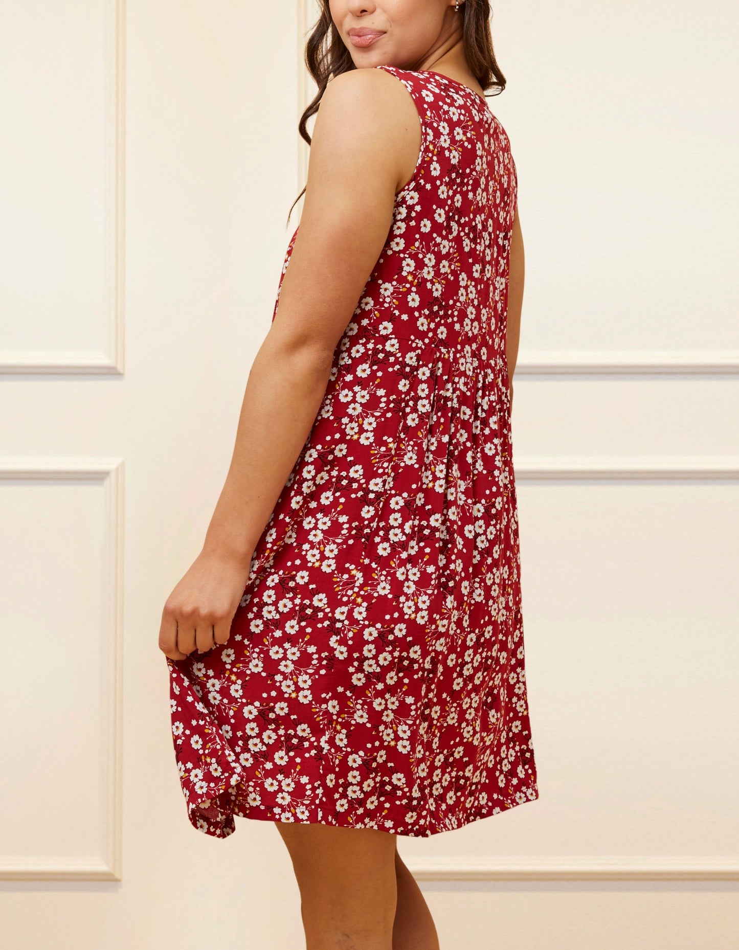 Louise Short Dress Ditsy Floral Print A-Line