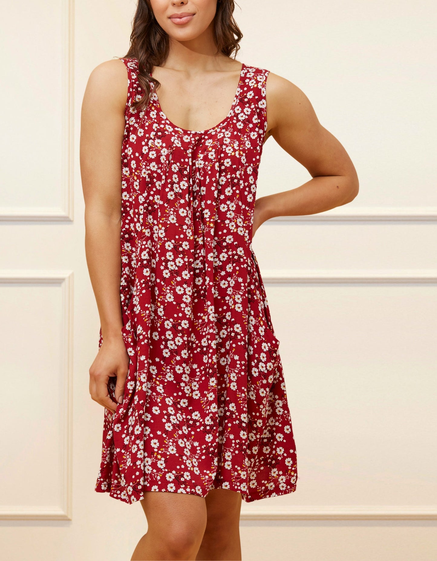 Louise Short Dress Ditsy Floral Print A-Line