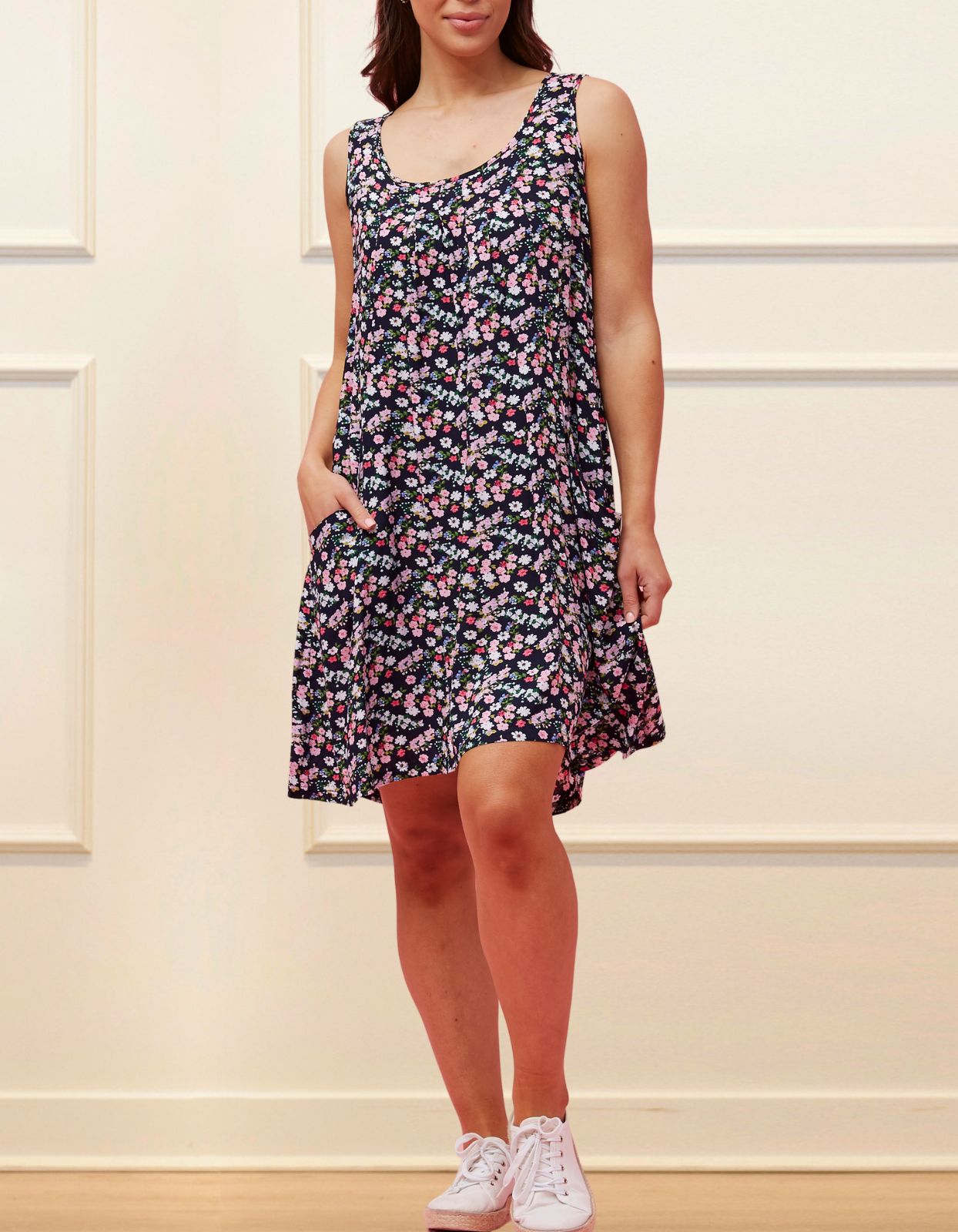 Louise Short Dress Ditsy Floral Print A-Line