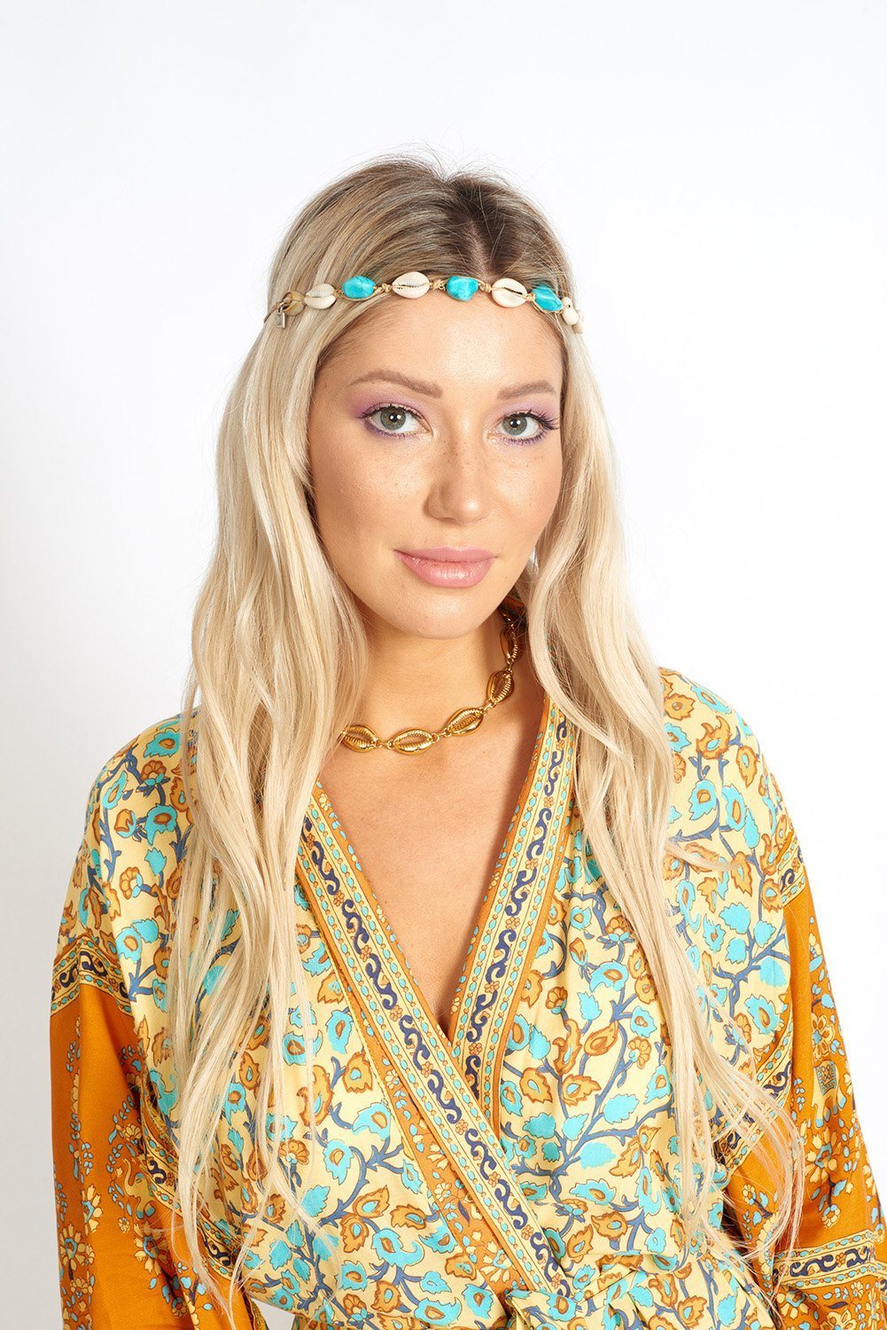 Mía Bohemian Floral Print 95% Cotton Kimono Style Robe (S/M/L)