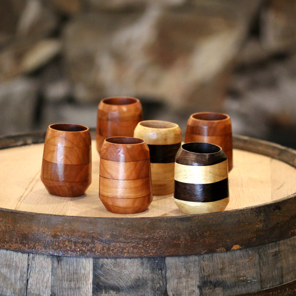 Tumbler, Wooden Cup / Mug 5 Fl Oz. - Artisan Hand Carved - Walnut, Cherry, Maple or a combination (for drinking or gaming) (Sale Price: $50.14 CAD)
