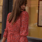 Noemie Dress Tiered Print High Neckline (Sizes: XS - 3X) (Sale Price: $68.84 CAD)