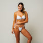 Açaí Bikini Bottom - White - UV/UPF 50+ protected - Brazilian Lycra